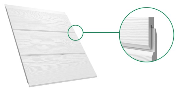 Zoom sur l'installation par emboîtement des lames blanches de bardage Hardie® VL Plank